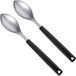 Triangle Quenelle Lepelset Klein – RVS/Zwart – 2 Stuks