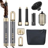 BarberBoss All-in-One Heteluchtstyler, Professionele Snelle Föhn, Anti-Frizz, Heteluchtstyler met Negatieve Ionentechnologie, Volume, Krultang, Hogesnelheids Haarstylingtool, QR-8820