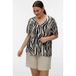 VERO MODA CURVE top met zebraprint beige