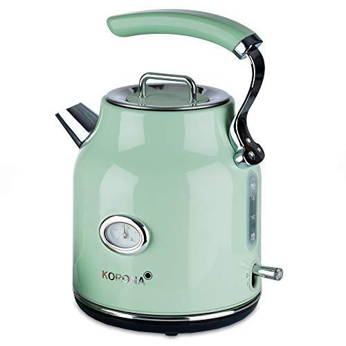 korona 20665 elektrische waterkoker | Mint | 1,7 Liter | 2.200 Watt | kalkfilter | stoom stop | droogloopbeveiliging | heet water | thee en koffie | groen zetten