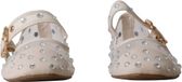 Super Mode M&M Mira Max ballerina met bandjes beige