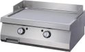 Maxima Plaque de cuisson - Chrome lisse - Double - 70 cm de profondeur - Électrique