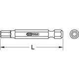 KS Tools 911.7711 Inbus-bit Aandrijving: 1/4 (6,3 mm) Uitvoering: Zeskant 2.5 mm 75 mm