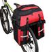 Unyqoos® set de sacoches de vélo 3-en-1, 70 litres – sacoche double, amovible en sac à dos + 2 sacs de transport, nylon indéchirable, housse de pluie, réflecteurs de 3 cm