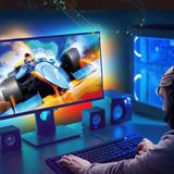 RexTech PC Ambient USB Gaming Verlichting LED Strip, RGB Multicolor, 21,5/24 inch, USB-aansluiting
