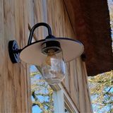 KS Verlichting Brig Muurlamp - Zwart - Rond - 30 cm - E27