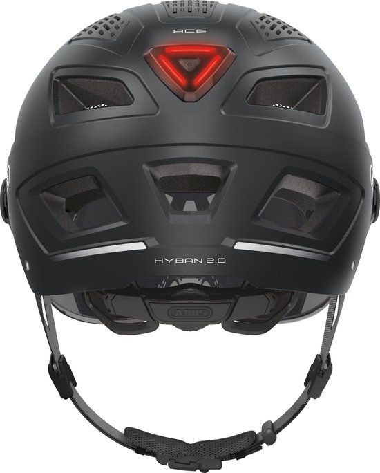 Abus Hyban 2.0 ACE Stadsfiets Helm - Velvet Black - M