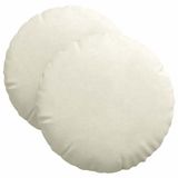 vidaXL Zitkussens 2 stuks Crème Ø 40 x 13 cm Fluweel