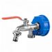 Bradas IBC-adapter S60x6 – Dubbele 3/4" Kraan + Twee 3/4" Tapadapters – Vernikkelde Messing