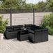 Maison Exclusive - Ensemble de meubles de jardin 9 pièces avec canapé et coussins, noir, en polyrotin