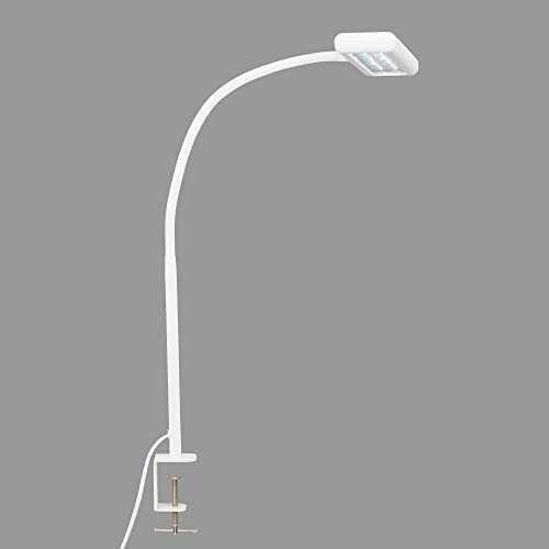 Briloner - LED-klemlamp, daglichtklemlamp, bureaulamp incl. snoerschakelaar, draai- en kantelbaar, bureaulamp 7,5 Watt, 800 Lumen, wit, 805x230x40mm (LxBxH)