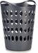 Kipit Arte R panier à linge flexible/panier de rangement - rond - anthracite - 50 litres