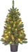 Black Box Trees Creston Arbre de Noël Artificiel en Pot avec Éclairage LED - H90 x Ø50 cm - Vert Givré