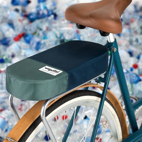 URBAN PROOF Fietskussen bagagedrager Recycled - Blauw/Groen