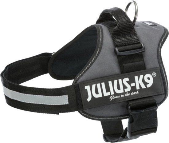 JULIUS-K9 Classic Powerharness - Antraciet - Maat XL (71-96cm)