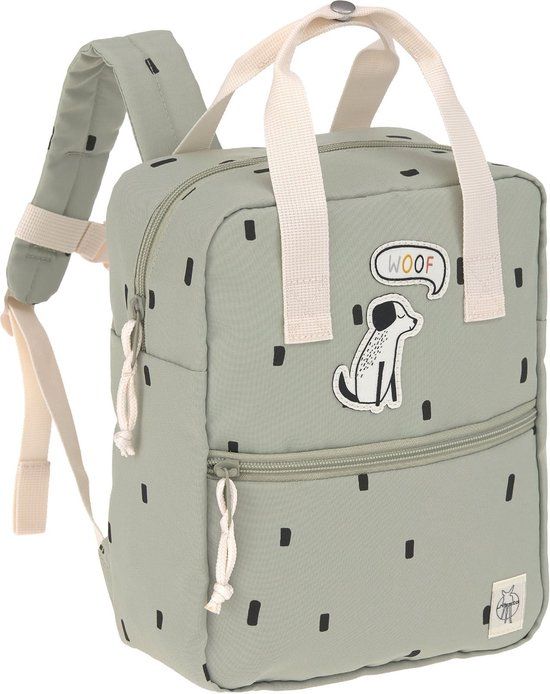 Lässig Mini Square Backpack - Happy Prints light olive - 5.5 l - Kinderen