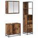 vidaXL Meuble de salle de bain 3 pièces Vieux bois