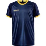 Craft Progress 2.0 Graphic Shirt Korte Mouw Kinderen - Marine / Geel | Maat: 158/164