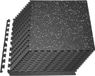 VEVOR Tapis de fitness puzzle, 24 pièces, noir avec points blancs