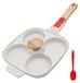 Poêle avec poignée amovible et couvercle 21 cm pour crêpes