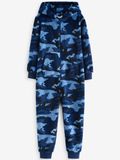 Next Jongens Onesie Fleece Pyjama Blauw