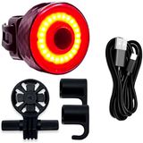Elodame B.V. Lampe de vélo - Lampe de vélo LED avec fonction de localisation - Super Lumineux Étanche IP65 - 5 modes d'éclairage pour la conduite de nuit - Adapté pour vélo, poussette et fauteuil roulant - Noir