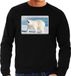 Bellatio Decorations Shoppartners Bv Dieren sweater met ijsberen foto - zwart - voor heren - S