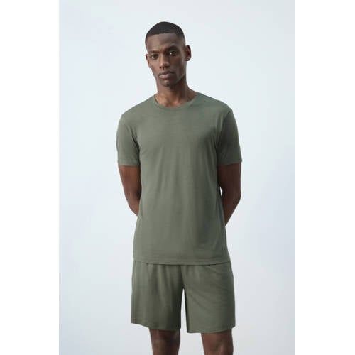 Mango Man shortama - olijfgroen