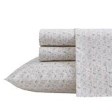 Laura Ashley Kingsize lakens, katoenen percal beddengoedset, lichtgewicht en ademend, ideale benodigdheden voor slaapkamer, roze (Evie Pink)