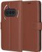 Techsuit Hoesje geschikt voor Nothing Phone (3a) - Leather Folio Book Wallet Case - Bruin