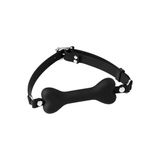 Rimba Latex Play mondknevel met hondenbot, zwart