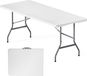 Merkloos Inklapbare campingtafel 180 x 75 x 74 cm in grijs, opvouwbare picknicktafel voor kamperen en buitengebruik