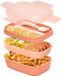 Azomor® Lunchbox pratique et spacieuse avec compartiments et couverts pour adultes - Rose