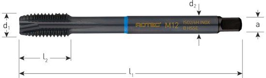 Rotec HSSE INOX M.Tap DIN 376-B M24 VAP - 3312400