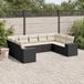 Maison Exclusive - Salon de jardin, 9 pièces, avec coussins, noir, en polyrotin