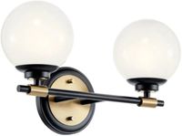 Kichler LED Wandlamp Benno | 2X E27 Max 3W | Black & Champagne Bronze