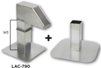 HorecaTraders Dakdoorvoer | Aluminium | regelbaar onderstel | 12x12 cm | 1 uitgang