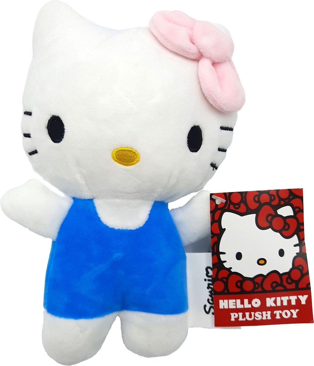 Hello Kitty Knuffeldier - pluche dier - cartoon - 20 cm - voor jongens en meisjes vanaf 0 jaar - rood