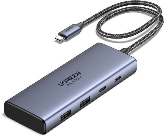 Ugreen 7-in-1 USB-C Hub CM498 Docking Dock Grijs