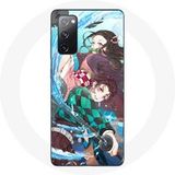 Maniacase Samsung Galaxy S20 FE Tanjiro en Nezuko Demon Slayer Kimetsu no Yaiba Anime Hoesje