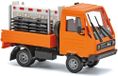 Busch 42254 H0 Vrachtwagen Multicar M26 met rankenwagen transportframe, oranje