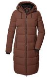 killtec Kow 56 Wmn Qltd Ct dames Gewatteerde jas/functionele jas in donslook met capuchon