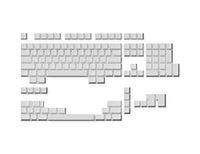 Ranked Lege Premium Keycap-set | 1,4 mm Dikke PBT | Cherry-profiel pour Clavier Mécanique (Blanc, 139 Touches)