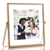 Lawrence Frames metalen ezel Float fotolijst, 4x4, goud