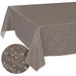 ANRO Tafelkleed Afwasbaar Wasbaar Tafelzeil Linnen Look Waterdicht Tuintafelkleed Pflegeleicht 140 x 140 cm Rechthoekig Bruin met Zoom