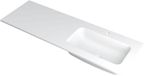 Wastafel INK Faktor Wastafel Polystone Rechts met 1 Kraangat - 1400x450x15 mm - Mat Wit