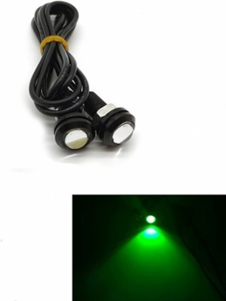 ABC-LED 18MM LED - Eagle Eye - Groen - Waterproof