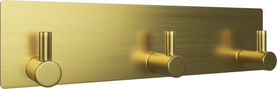 EAVY - Zelfklevende handdoekhaakjes RVS - Handdoekhouder - Wandhaak - Plakhaak - Goud