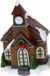 Merkloos / Sans marque Koopman International Kersthuisje Kerstkerkje Bruin Polystone 14 cm met Verlichting