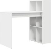 vidaXL Bureau Wit Bewerkt Hout 108 x 55 x 103.5 cm